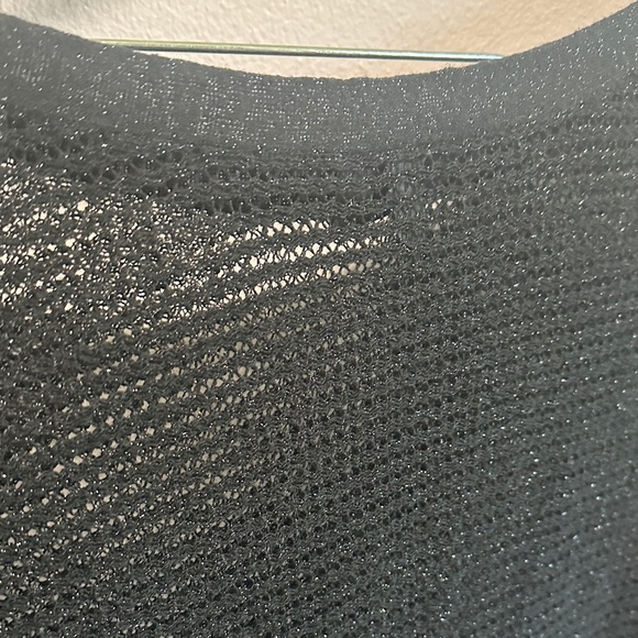 Black Sparkly Knit Short Sleeve Top - Picture 11 of 11